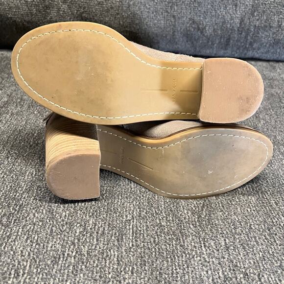 Dolce Vita Ankle Boots Womens 6 Taupe Suede Lana Zip Booties Stacked Heel Casual - Picture 9 of 12